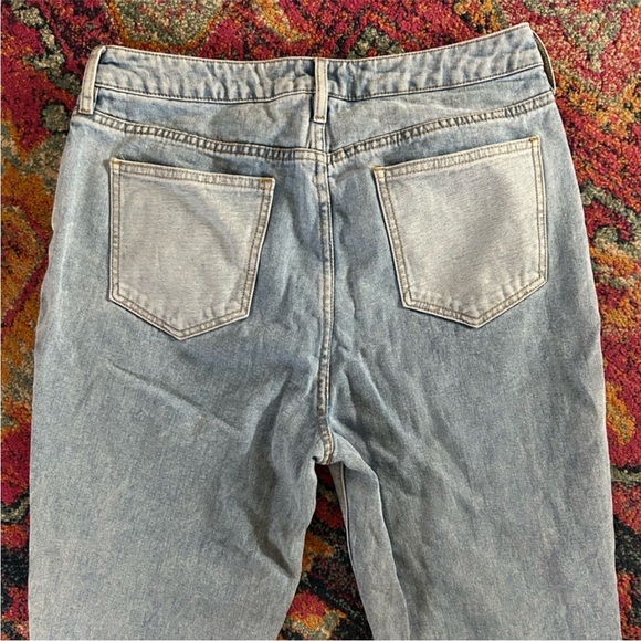 PacSun | Women’s Blue Patchwork Denim Straight Leg Mom Jeans Size 30 - Picture 6 of 14